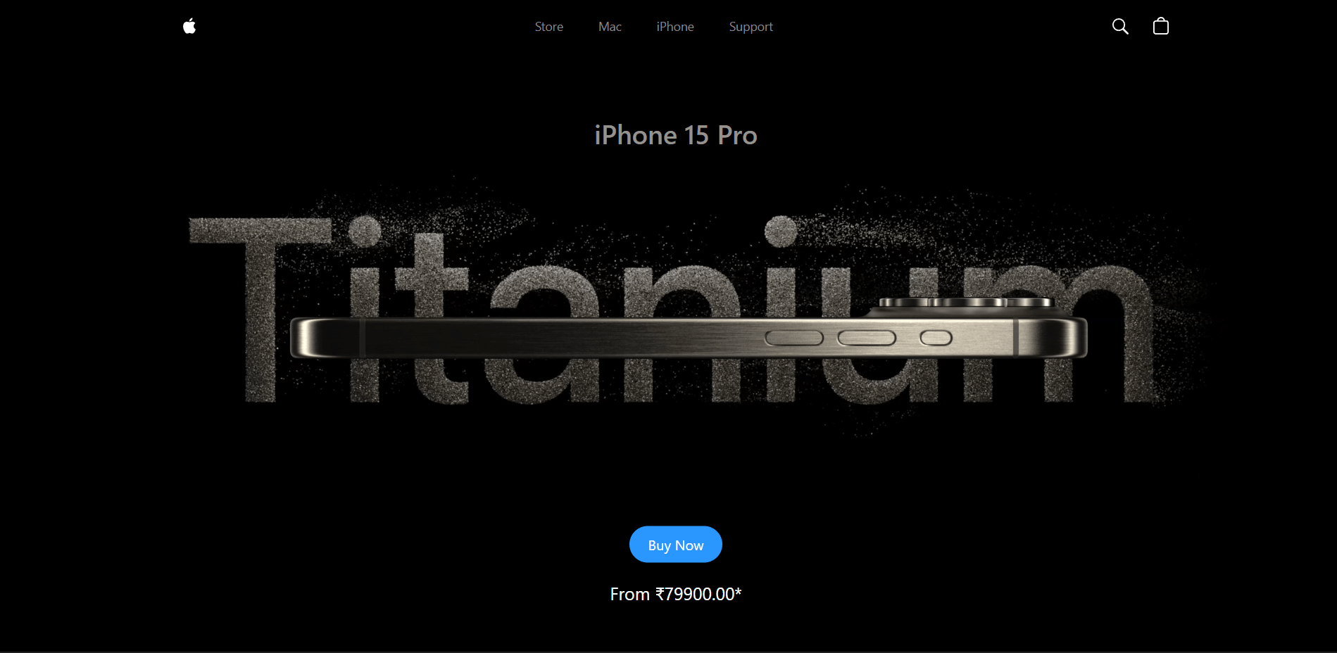 iPhone 15 Pro Website Clone